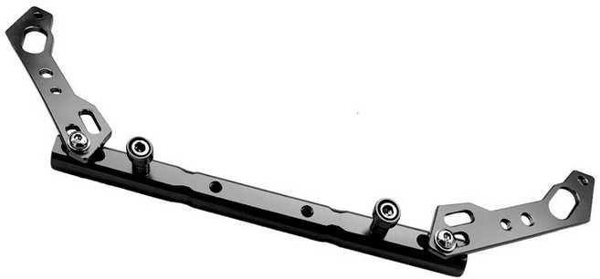 데일리쇼핑 오토바이 핸들바 크로스바 핸들 가로바 봉지걸이 거치대 마운트, 블랙, 1세트