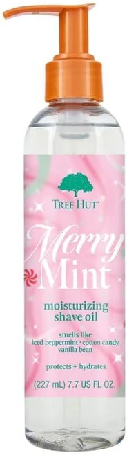 Tree Hut Merry Mint 모이스처라이징 쉐이브 오일 젤 투 오일 포뮬라 밀착되고 매끄러운 면도를 위한 울트라 하이드레이팅 배리어 모든 피부 타입용 한정판 홀리, Tree Hut Merry Mint 모이스처라이징 쉐이 - 쿠팡