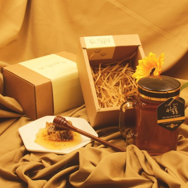 이삭꿀벌농원 천연벌꿀550g 선물세트, 4월꿀(신나무), 600g, 1개