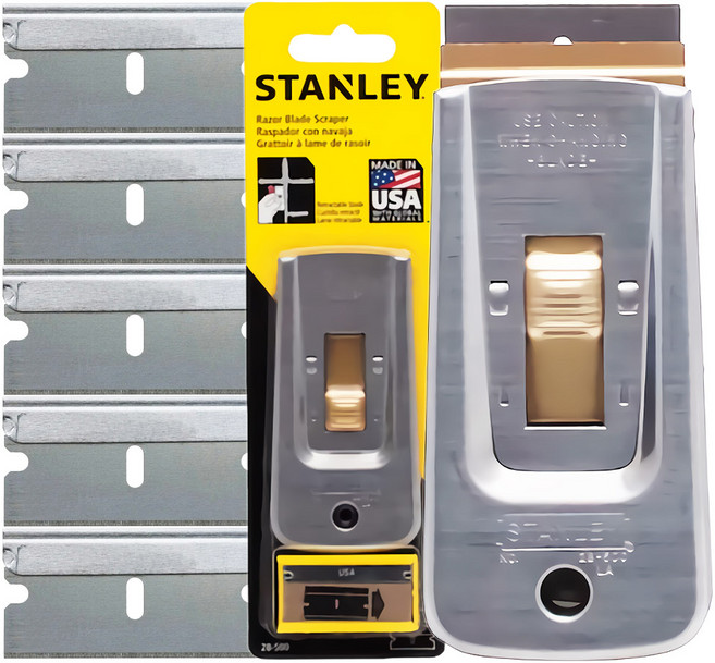 스탠리 휴대용 미니 스크래퍼 블레이드 끌 칼 철 헤라 실리콘 제거기 껌 스티커 유리 긁개, 1개