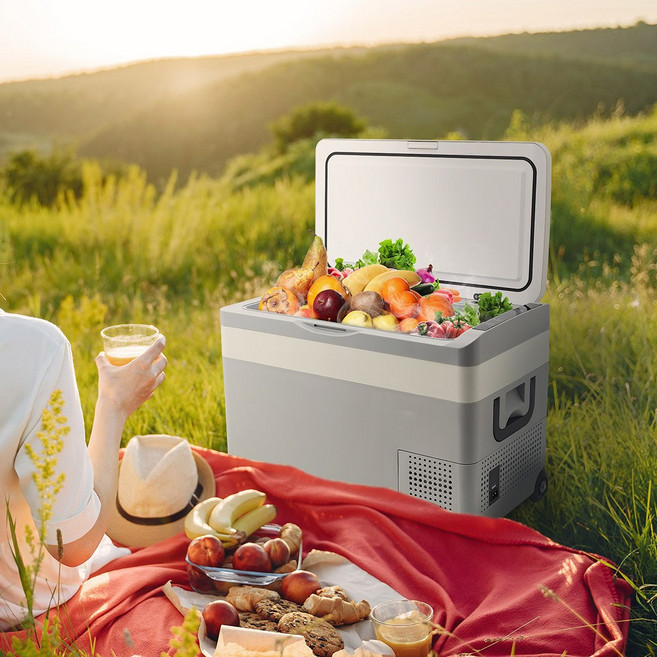 -22도 강력냉장 30L 캠핑 / 차량용 대형 이동형 캐리어 냉온장고 JK-IC2025SJ / 얼음물 -22도부터 상온20도까지 온도조절가능 아이스박스