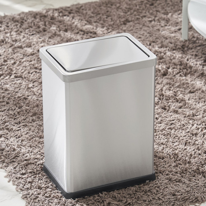 패블러스 시티맨 10리터 사각 스텐 쓰레기통, 시티맨 스윙 스텐 10리터, 1개