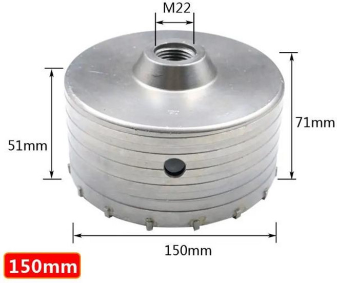 30-160mm SDS PLUS 콘크리트 구멍 톱 전기 중공 코어 드릴 비트 생크 110-510mm 시멘트 돌 벽 에어컨 도구, [21] 150mm