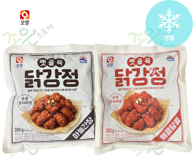 사조오양 옛골목 닭강정 마늘간장300g + 매콤달콤300g, 4세트, 600g
