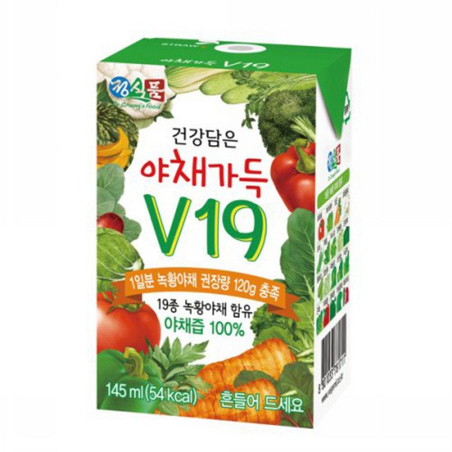 정식품 건강담은 야채가득 V19, 145ml, 24개