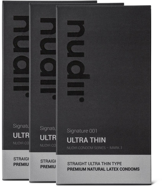 누디르 시그니처001 울트라씬 콘돔, 12개입, 3개