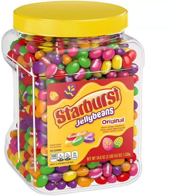 Starburst Jelly Beans 오리지널 과일 맛 팬트리 사이즈 1.5kg(53온스), 1개, 1.5kg