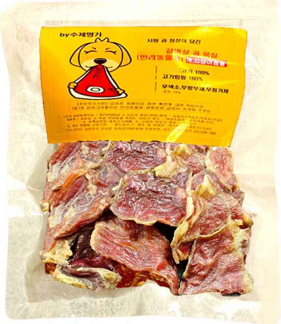 수제명가 강아지용 갈비살과 목살 육포, 1개, 100g, 갈비살&목살
