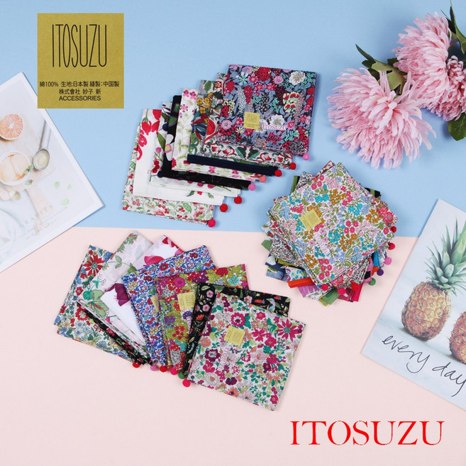 ITOSUZU 일본수입 방울 손수건 목 스카프 무릎 가리게 선물 기프트