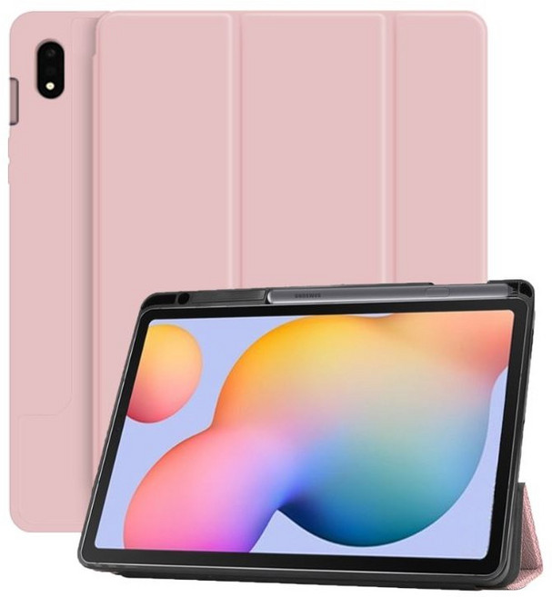 갤럭시탭 S6 라이트 lite 호환 SM-P610 SM-P615 스마트 북커버 케이스, 베이비 핑크