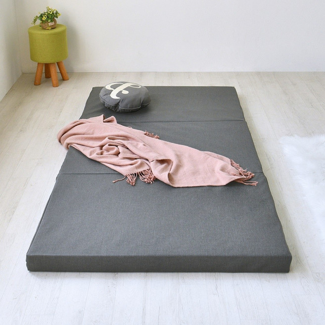 고운님 레자 3단 접이식매트리스, (HR) 레자 다크그레이, 8cm