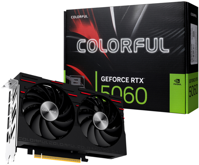 Colorful GeForce RTX 5060 Ti Gaming DUO 8GB-V 그래픽카드, RTX5060 OC V2 D7 8GB