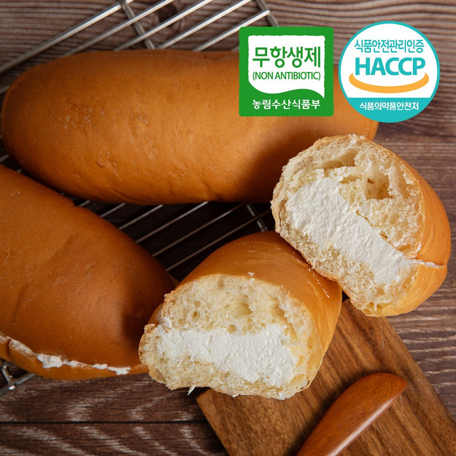 드림푸드 빵굽네 수제 크림빵 개별포장 10개 1BOX, 75g