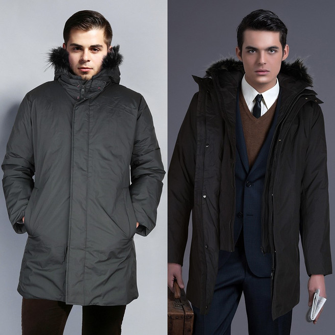 쟌피엘 라쿤후드 오리털 패딩코트