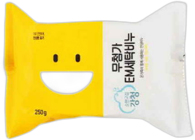 강청 세탁비누 무첨가 EM 세탁 비누 고마워 친환경 유아 아기 무궁화 과탄산소다 비앤비 살리미, 250g, 5개