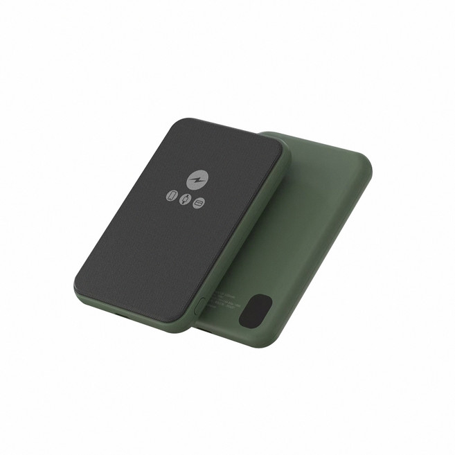 POLYBATT MINI 磁吸三用快充行動電源, 抹綠