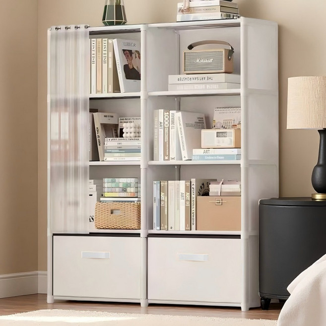 페어홈 조립식 옷장 서랍형 수납 선반 팬트리 수납함 드레스룸 비키니 옷장, 4단, 화이트