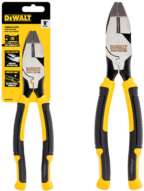 디월트공식대리점 9인치 레이저하드닝 전공 압착 정밀 만능 펜치 뺀찌 뺀치 DWHT82792, 1개