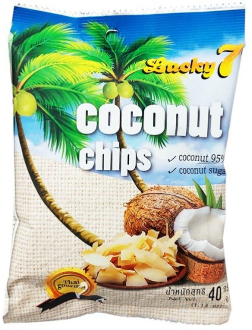 럭키세븐 코코넛칩, 40g, 20개