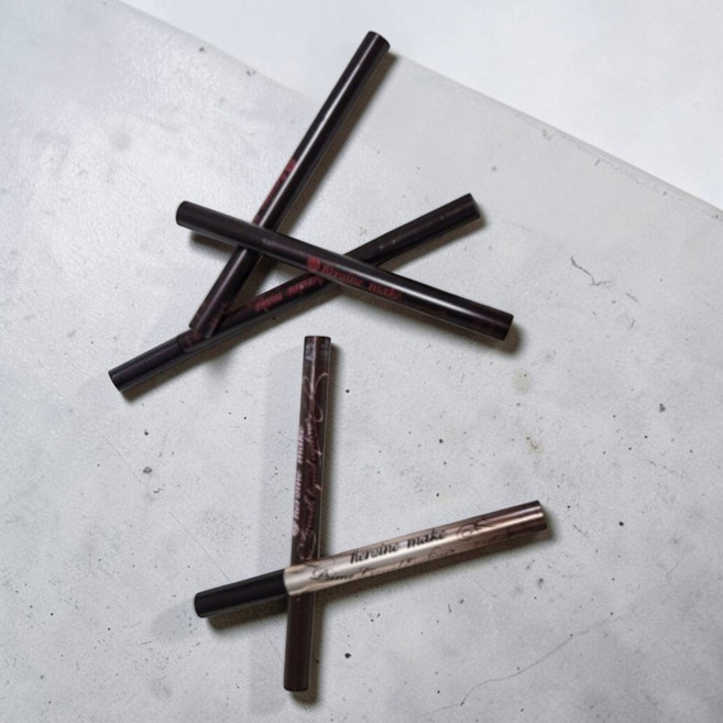 [워터프루프]키스미 히로인메이크 스무스 리퀴드 아이라이너 스머지프루프 스웨트프루프 눈매연출 번짐 걱정 없는 슈퍼라이너, 2개, 02 브라운