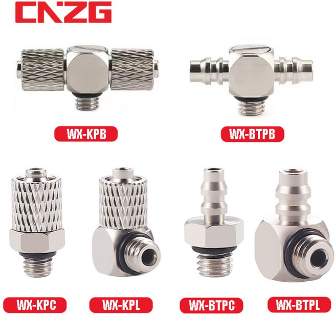 5Pcs 미니 공압 파이프 피팅 호스 m 4mm 5mm 6mm 수나사 M3 M4 M5 M6 구리 스트레이트/팔꿈치 유형 퀵 커넥터