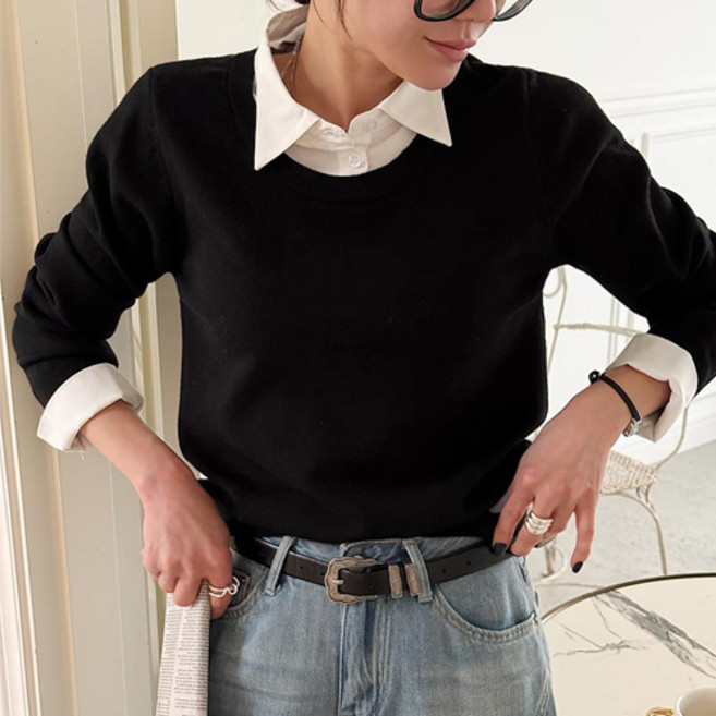 [난닝구]노아엘 카라레이어드니트