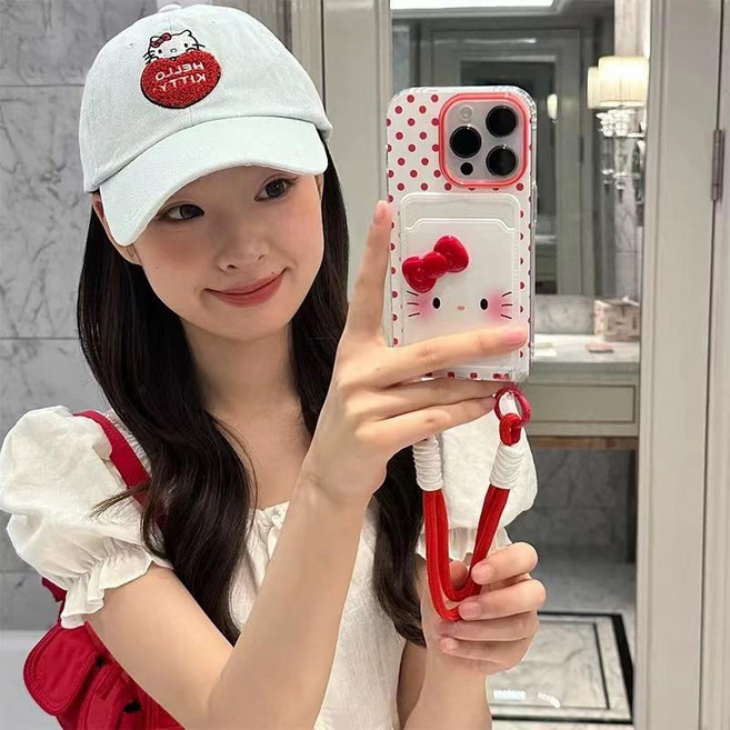 헬로키티 도트 삼성 A 갤럭시 s23 s24 s25 ultra 카드 수납 핸드폰케이스