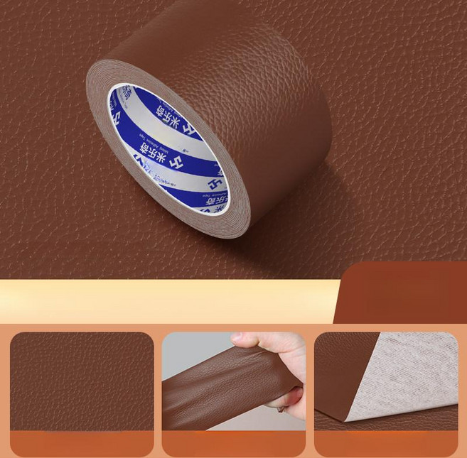 가죽 수선 테이프 쇼파 보수 시트지 리폼 구멍 PVC, 1개, 레드 5cm x 5m