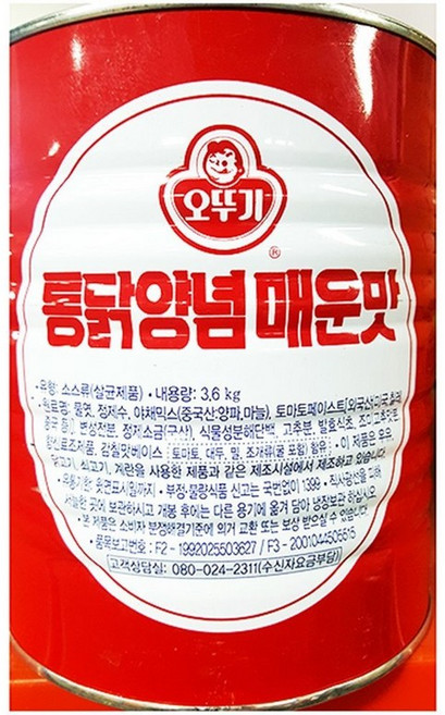 매운맛 양념치킨소스 오뚜기 3.6K, 3.6kg, 1