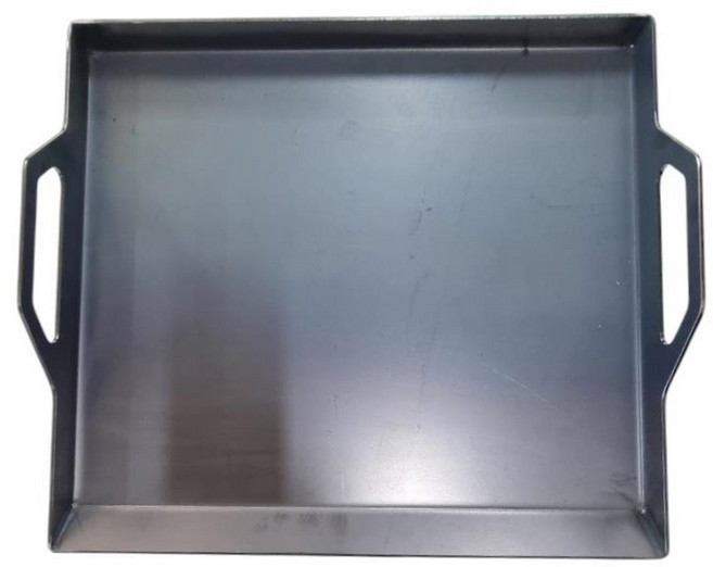 캠핑용 무쇠 사각 철판 삽겹살 스테이크 닭갈비 곱창 막창 순대 호떡 토스트 볶음판 철판팬, (2호)3.2T 44cm X 37cm, 1개