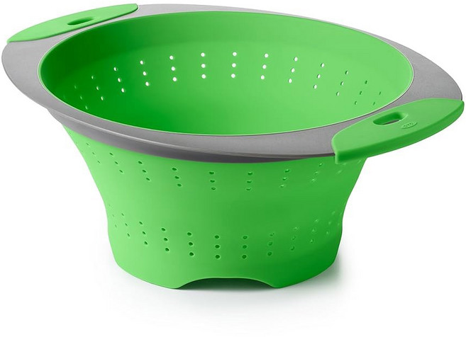OXO 굿 그립 실리콘 접이식 스트레이너 2Qt 그린