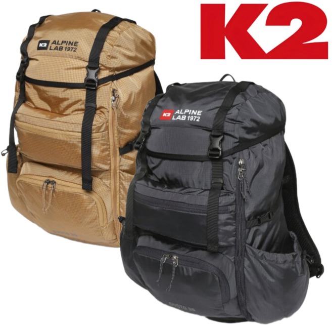 [매장발송] K2 남여공용 백팩 30L 사계절 등산가방 후드형 내구성 경량성 통기성 수납 착용감 우수 중형 배낭 일상 외출 등산 캠핑 여행 산행 운동 트레킹 아웃도어 가방, E베이지