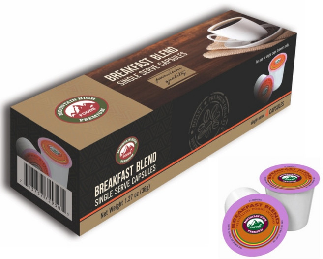 마운틴하이 브렉퍼스트 아메리카노 48개입 대용량 큐리그 호환 캡슐 커피, 브렉퍼스트 (48개입), 36g, 9g, 1개