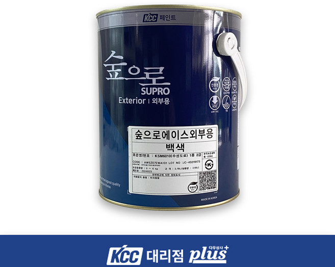 숲으로에이스외부용 (4리터) 무광 외부 마감 도료 담장 벽화 주택 보수 수리 친환경페인트 건축자재 환경마크 콘크리트 시멘트 몰탈 수성외부 외부수성 (10가지 색상), 흑색, 4L, 1개