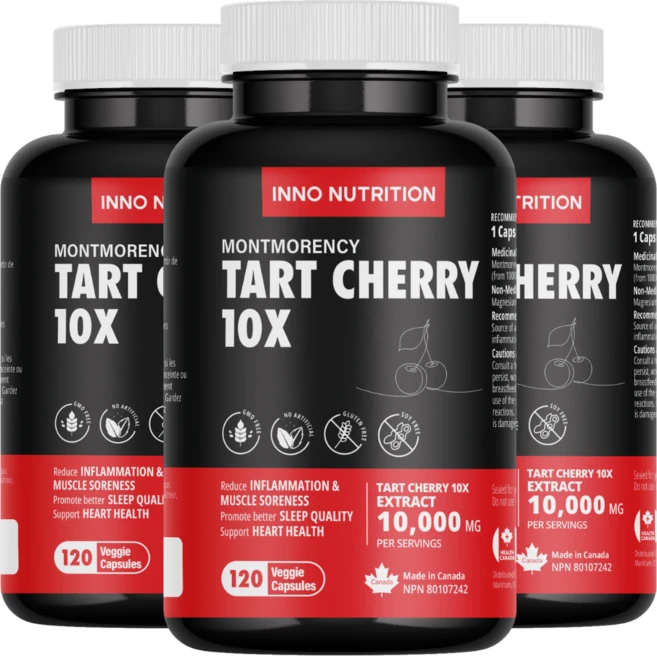 이노뉴트리션 몽모랑시 타트체리 10배농축 식물성 멜라토닌 원액추출 분말 알약 영양제, 3개, 120정 - 쿠팡