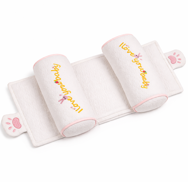 필로그레이 신생아 아기 두상 짱구 베개, 1개, 핑크