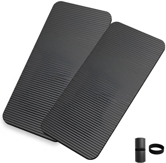 모션웰 필라테스 강사가 판매하는 두꺼운 팔꿈치 요가 매트, 그레이, 2개