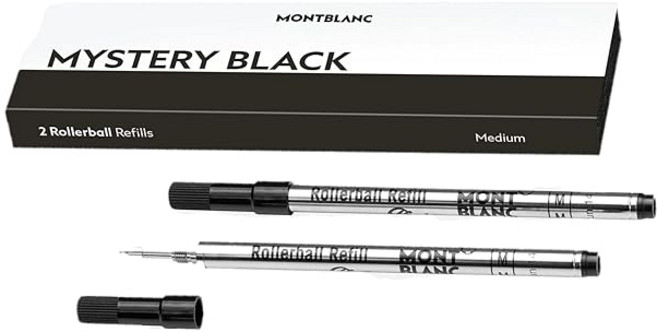 몽블랑 Montblanc 롤러볼 교체심 M 박스 포장 2개입 미스터리 블랙 128231 롤러당 리필 (M) 미스터리 블랙 네로