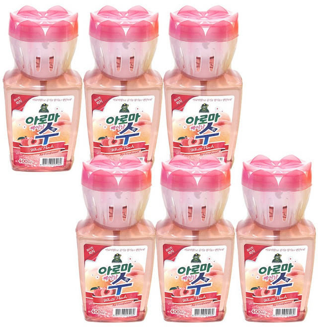 산도깨비 방향제 아로마수 다용도방향제 실내방향제 디퓨저, 400ml, 6개, 피치