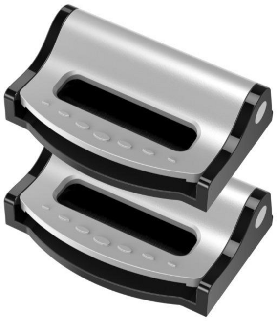 롤링페이퍼 차량용 밸트 버클 안전벨트 클립 안전벨트 고정스토퍼, 2개, 그레이(무광)