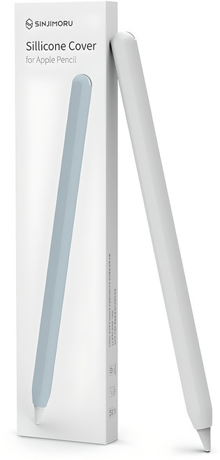 신지모루 슬림 애플펜슬 프로 2세대 실리콘 케이스, 화이트, 1개