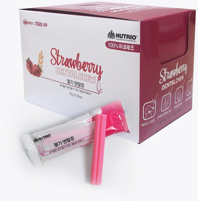 뉴트리오 덴탈츄 딸기 600g (12g x50개), 1개, 상품선택
