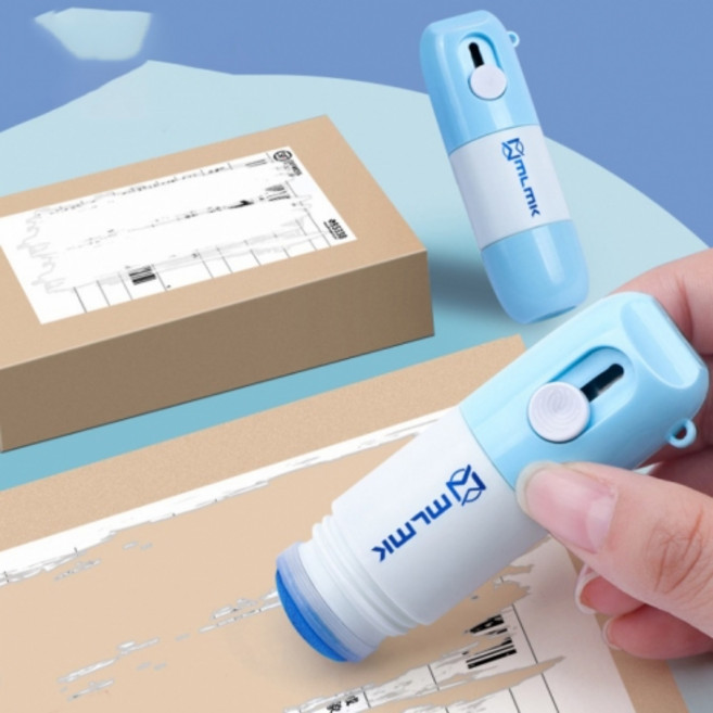 2in1 개인정보보호 택배송장지우개 송장리무버 언박싱칼, 리필