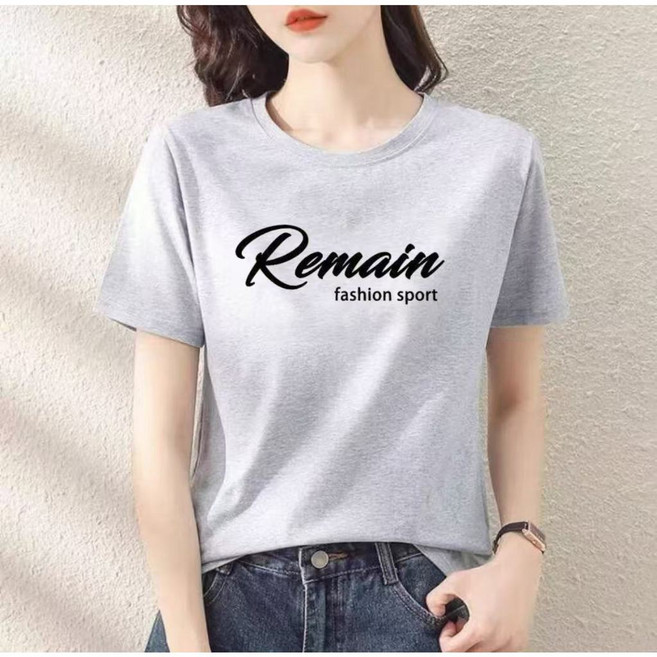 Remain 字母印花短袖T恤 寬鬆顯瘦