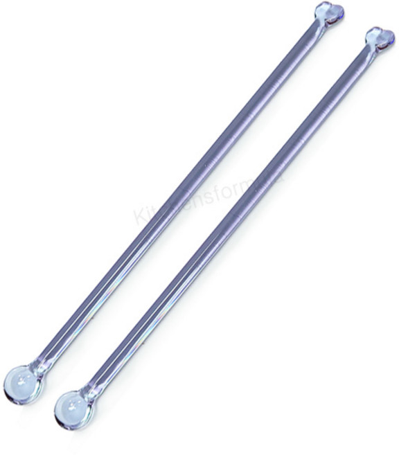 Bestra 홈카페 하트 유리머들러, 하트 퍼플, 2개