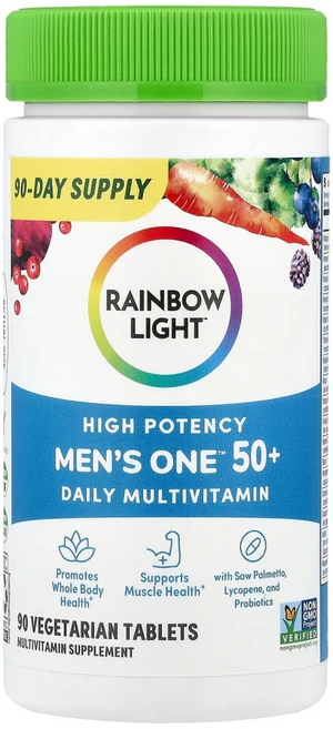 레인보우라이트 Mens One 50세 이상 데일리 종합비타민 베지 정제 90정, 1개 - 쿠팡