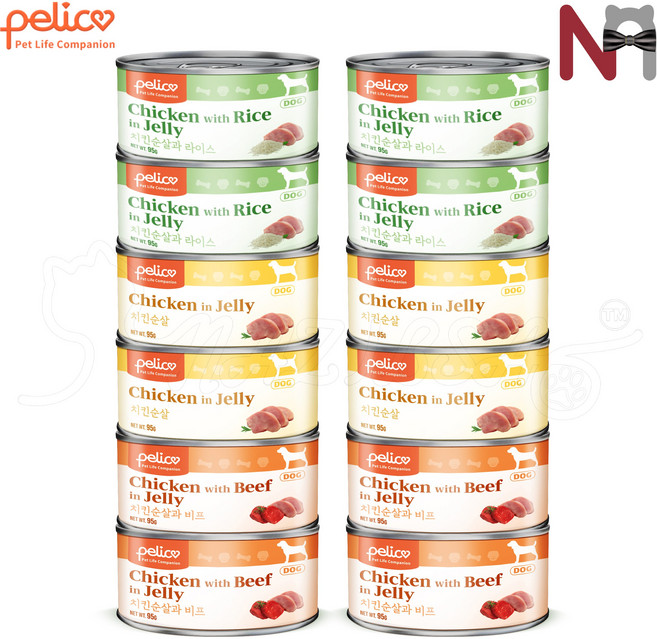 펠리코 강아지캔 95g 12캔, 12개, 콤보