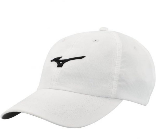 미즈노 투어 조절 가능한 골프 모자 원 사이즈, 흰색-검은색, 1개