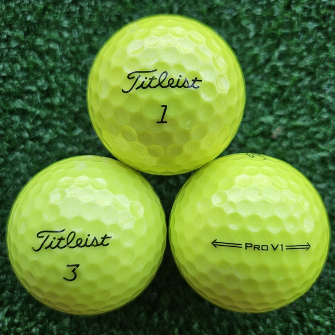 타이틀리스트 3 .4피스 옐로우 혼합 A급 로스트볼, PRO V1. AVX. PRO V1X 3.4피스 20알