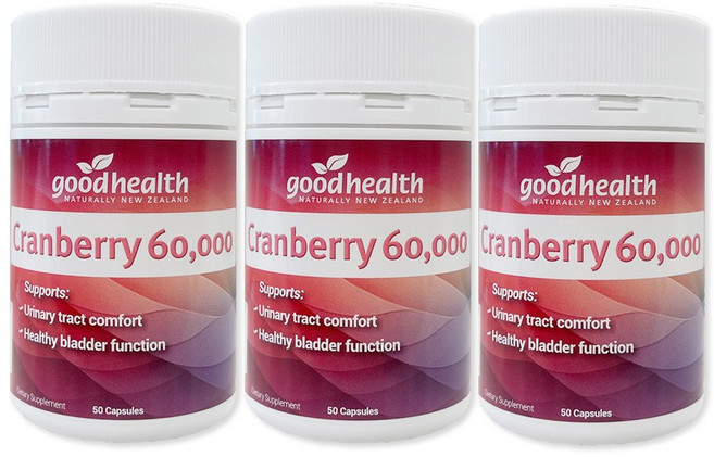 굿헬스 크랜베리 60000 50캡슐 3통 / Goodhealth Cranberry, 3개, 50정